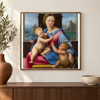 Raphael S The Garvagh Madonna — Classical Art shown in a styled interior