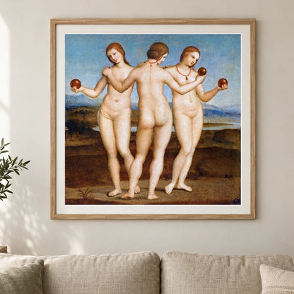 Raphael S Three Graces — Classical Art shown in a styled interior