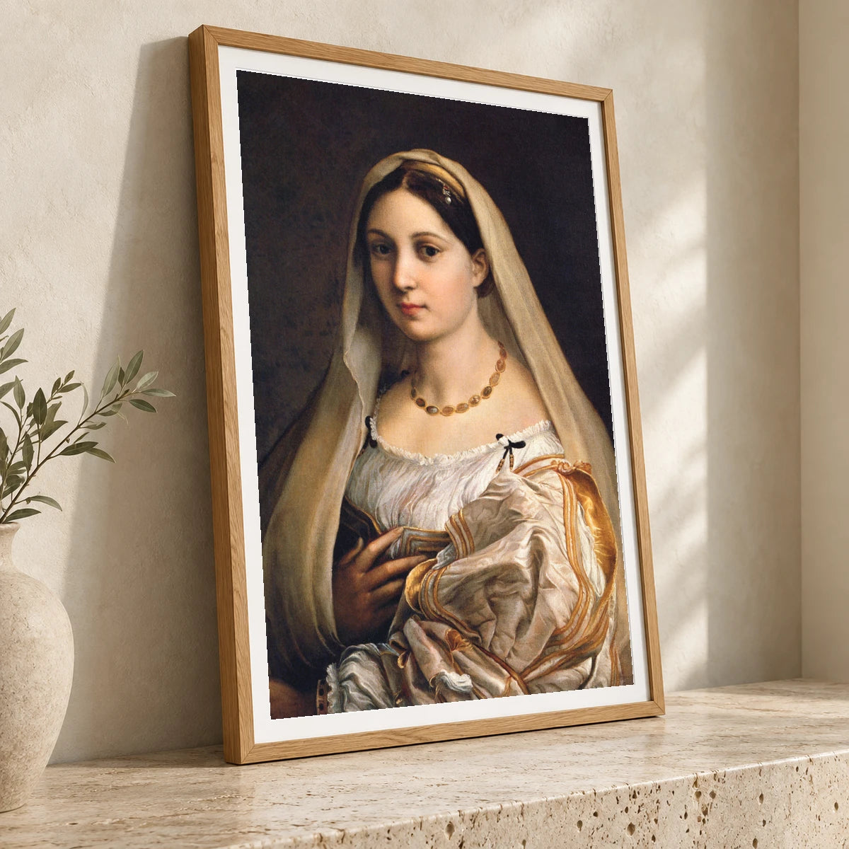 Raphael S Woman With A Veil (la Donna Velata) — Classical Art classical art print by SaamCrafts