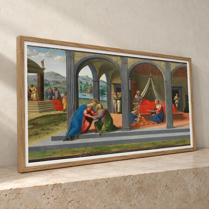 Scenes From The Life Of Saint John The Baptist By Francesco Granacci — Classical Art classical art print by SaamCrafts