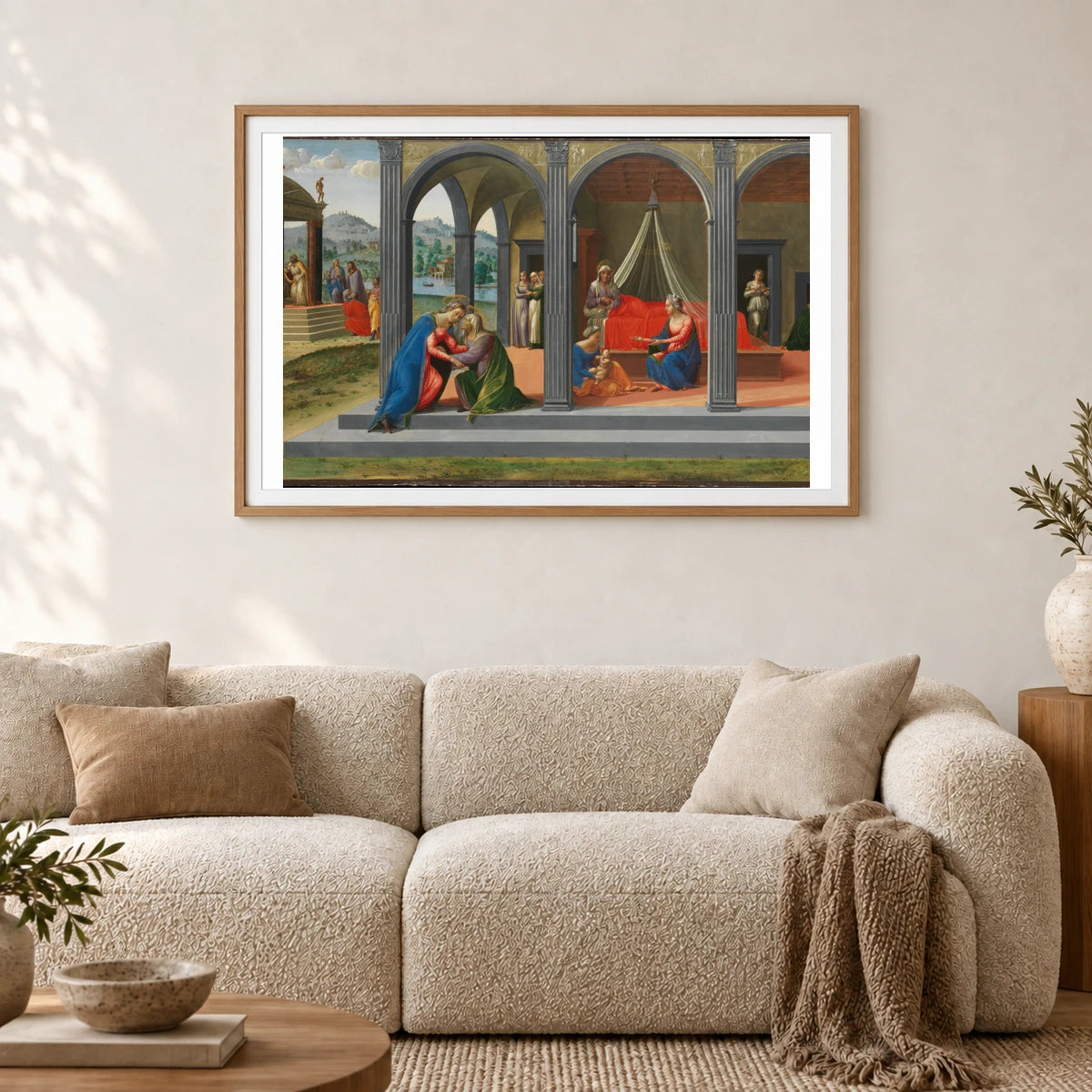 Scenes From The Life Of Saint John The Baptist By Francesco Granacci — Classical Art shown in a styled interior