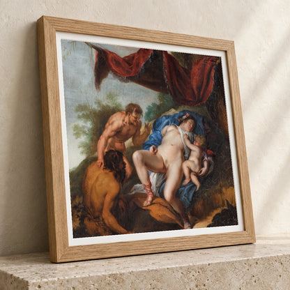 Sleeping Venus With Cupid Watched By Satyrs — Classical Art classical art print by SaamCrafts