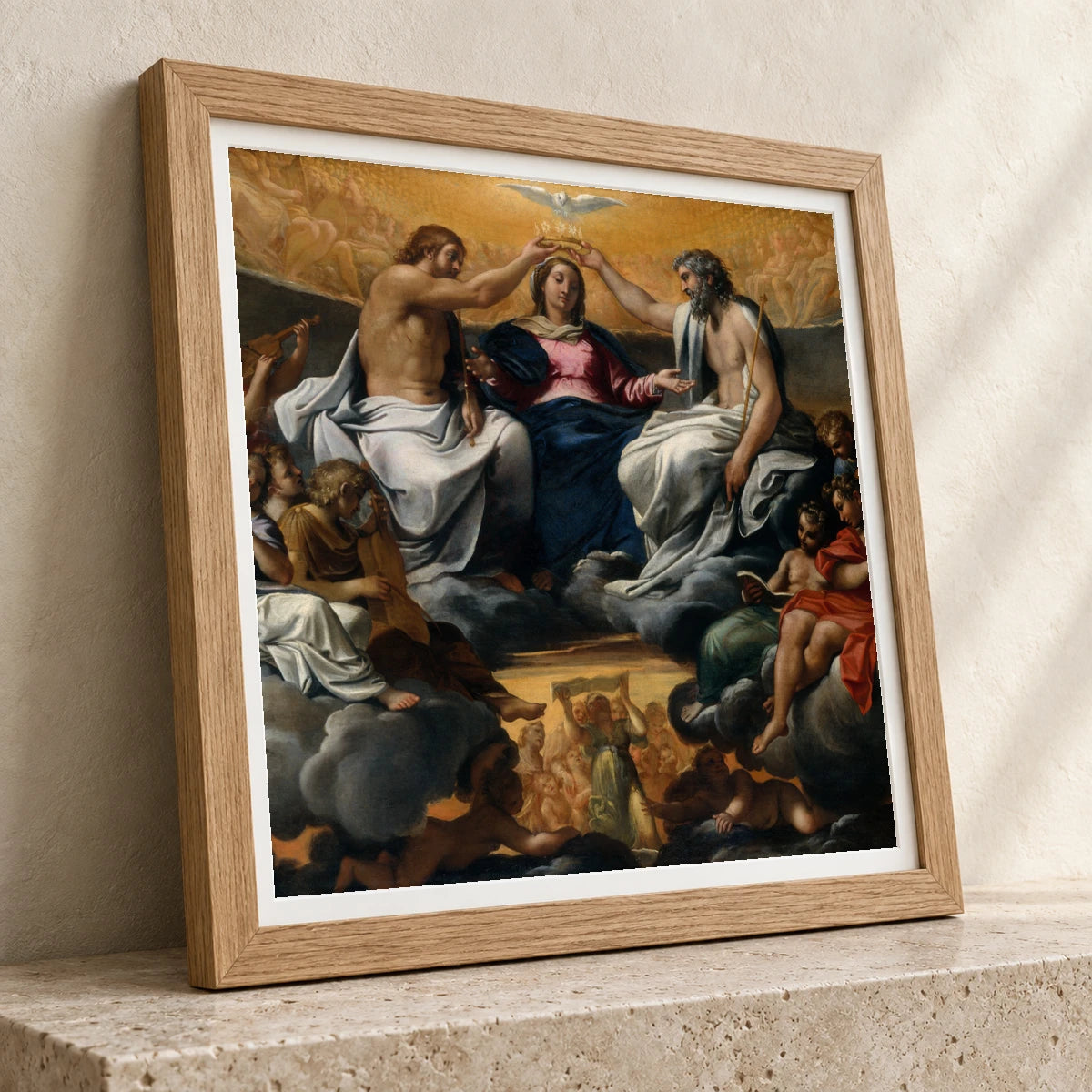 The Coronation Of The Virgin By Annibale Carracci — Classical Art classical art print by SaamCrafts