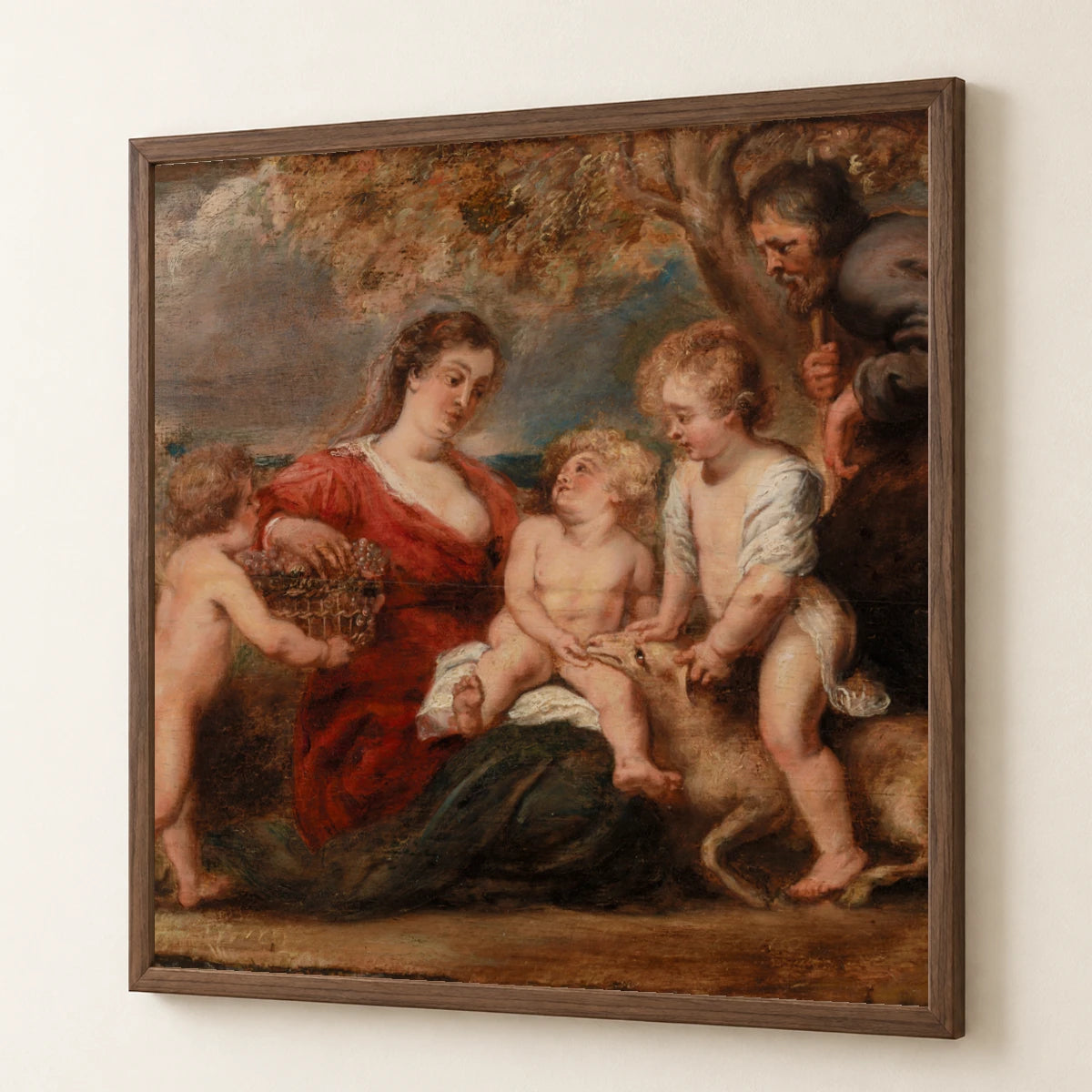 The Holy Family With Saint John The Baptist And An Angel By Peter Paul Rubens — Classical Art classical art print by SaamCrafts