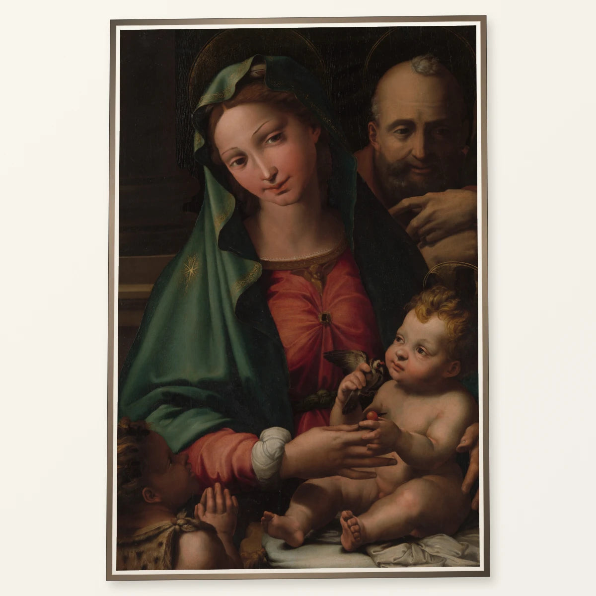 The Holy Family With The Infant Saint John The Baptist By Perino Del Vaga — Classical Art classical art print by SaamCrafts