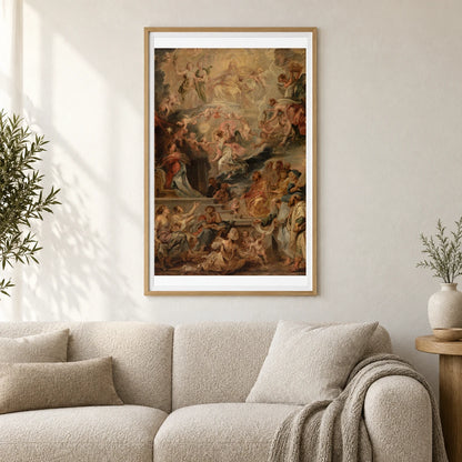 The Incarnation As Fulfillment Of All The Prophecies By Peter Paul Rubens — Classical Art shown in a styled interior
