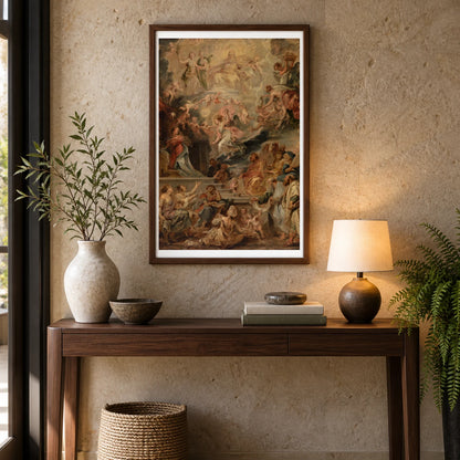 The Incarnation As Fulfillment Of All The Prophecies By Peter Paul Rubens — Classical Art shown in a styled interior