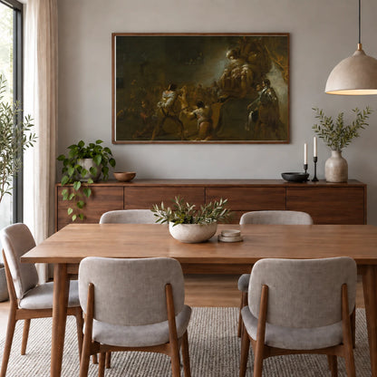 The Judgment Of Solomon — Classical Art shown in a styled interior