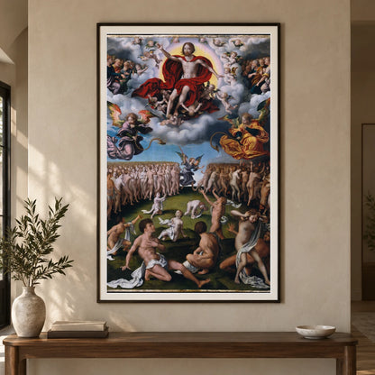 The Last Judgment By Joos Van Cleve — Classical Art shown in a styled interior