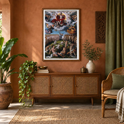 The Last Judgment By Joos Van Cleve — Classical Art shown in a styled interior