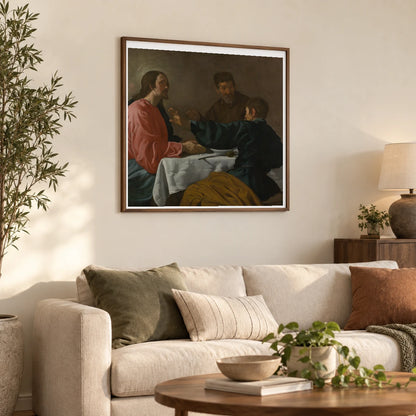 The Supper At Emmaus By Velázquez — Classical Art shown in a styled interior