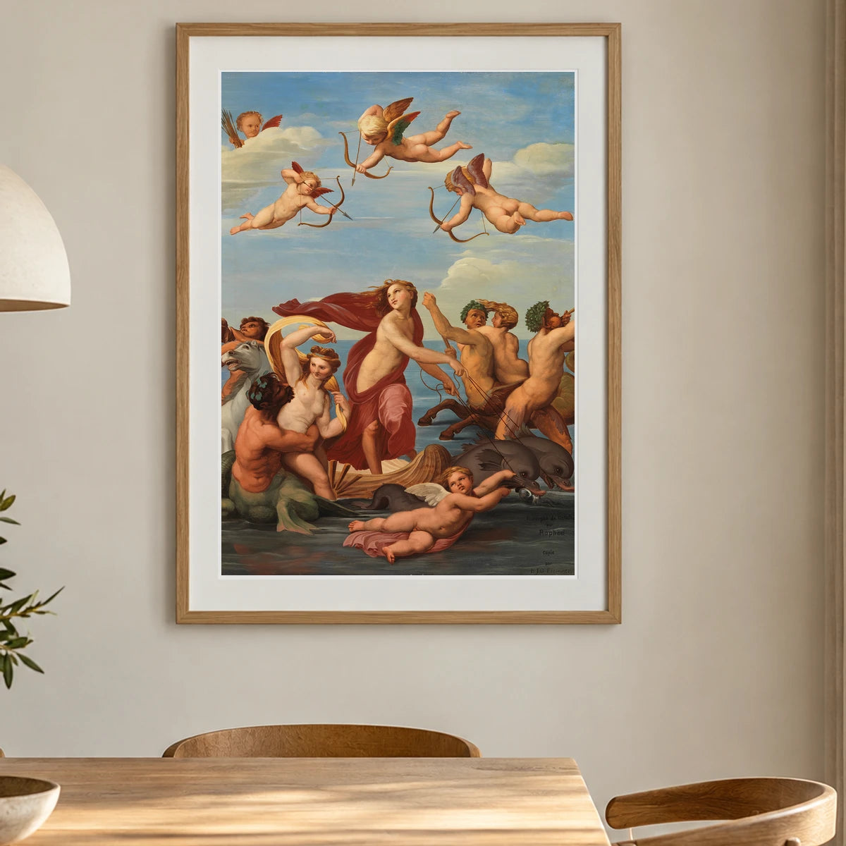 The Triumph Of Galatea, A Copy After Raphael — Classical Art shown in a styled interior