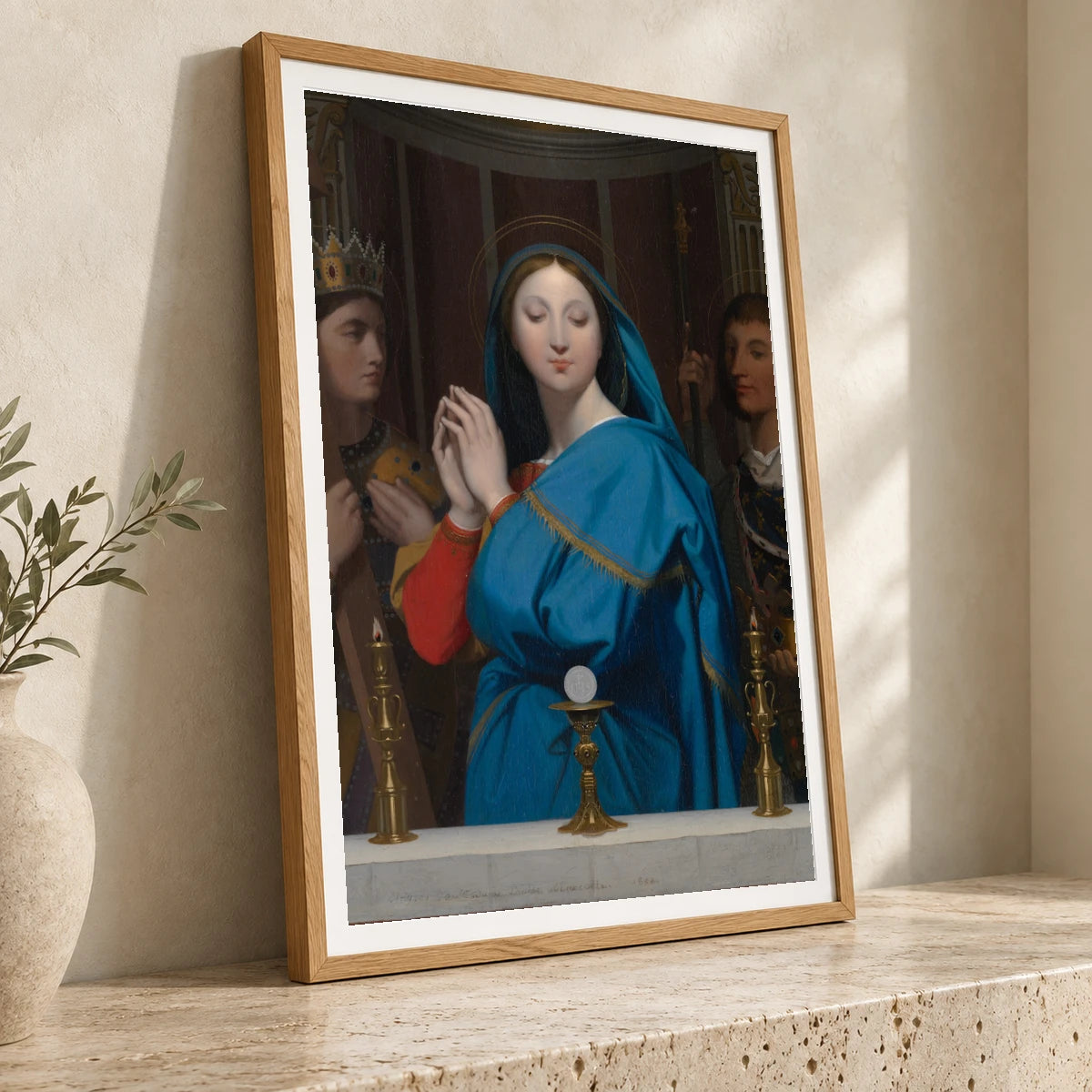 The Virgin Adoring The Host By Jean Auguste Dominique Ingres — Classical Art classical art print by SaamCrafts