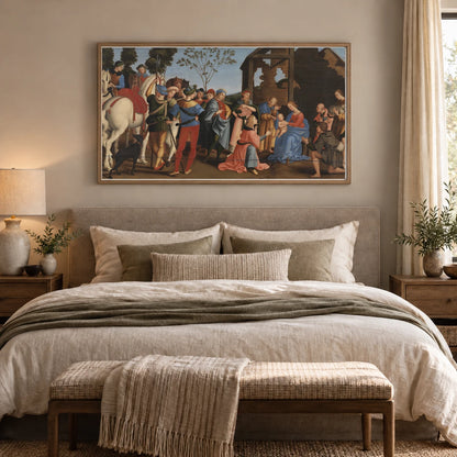 The Worship Of Kings By Raphael — Classical Art shown in a styled interior