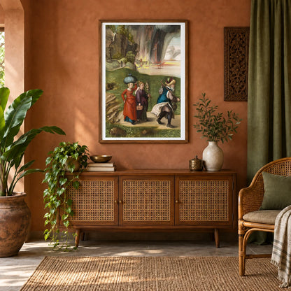 This Scene Is Painted On The Reverse Side Of Dürer S Madonna And Child — Classical Art shown in a styled interior