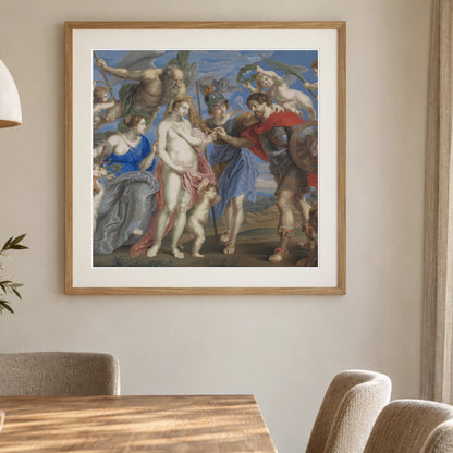 Victorious Hero Takes Occasion To Conclude Peace — Classical Art shown in a styled interior