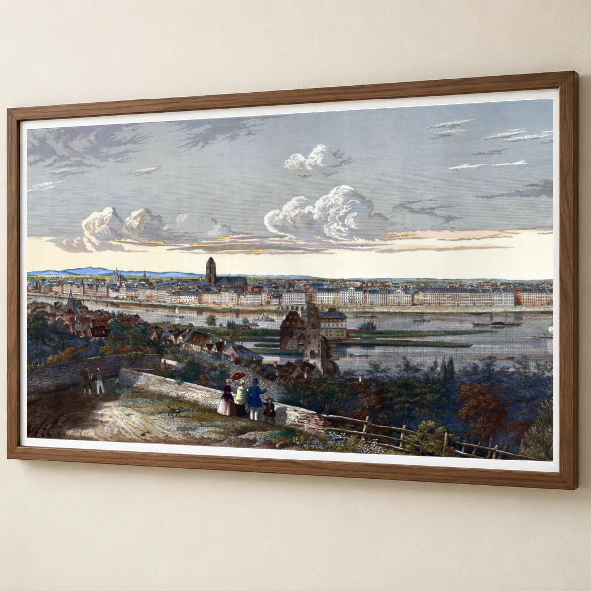 View From Sachsenhaeuser Berg (mountain Of Sachsenhausen) To The North — Classical Art classical art print by SaamCrafts