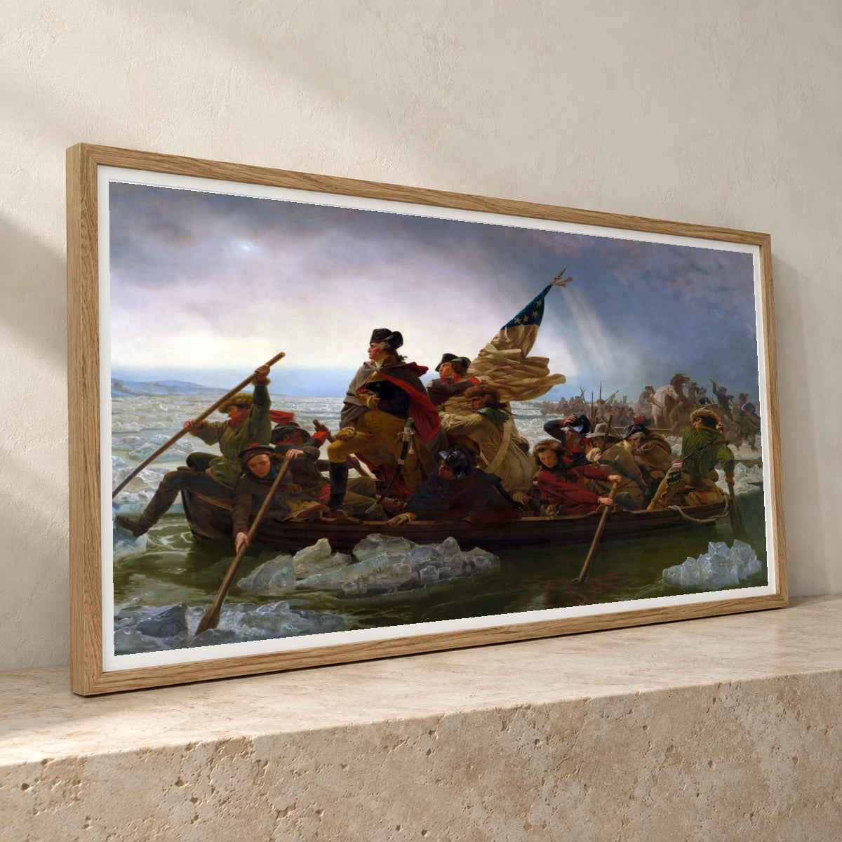 Washington Crossing The Delaware By Emanuel Leutze — Classical Art classical art print by SaamCrafts