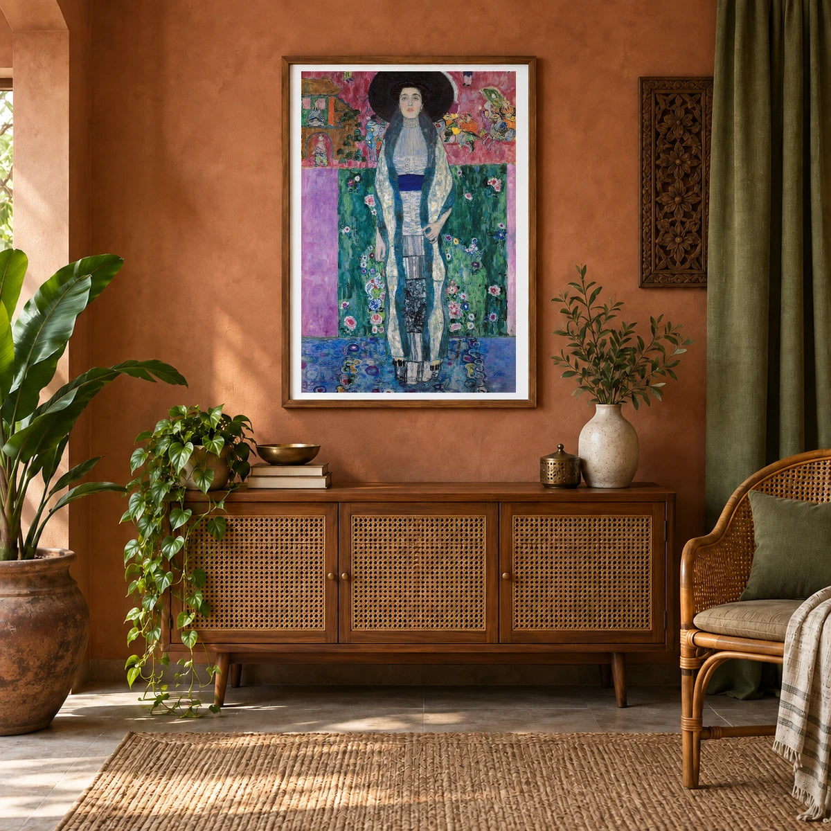 Klimt IV — Gustav Klimt shown in a styled interior
