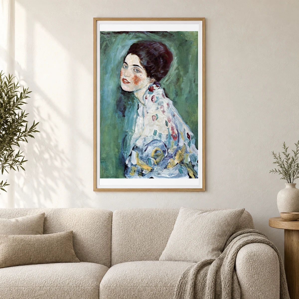 Klimt VI — Gustav Klimt shown in a styled interior