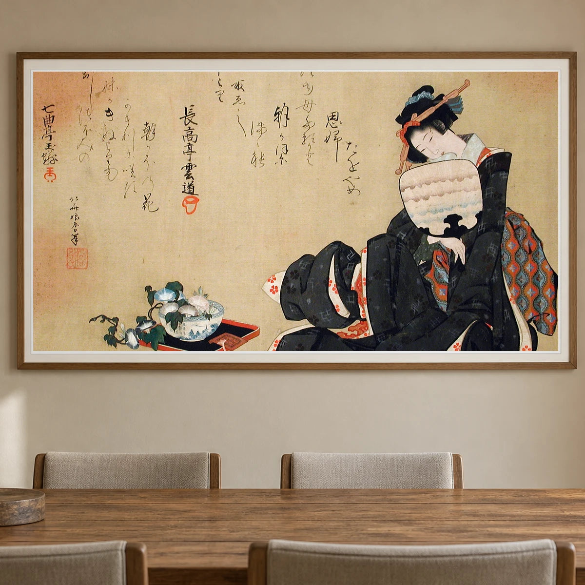 Katsushika Hokusai II — Katsushika Hokusai shown in a styled interior