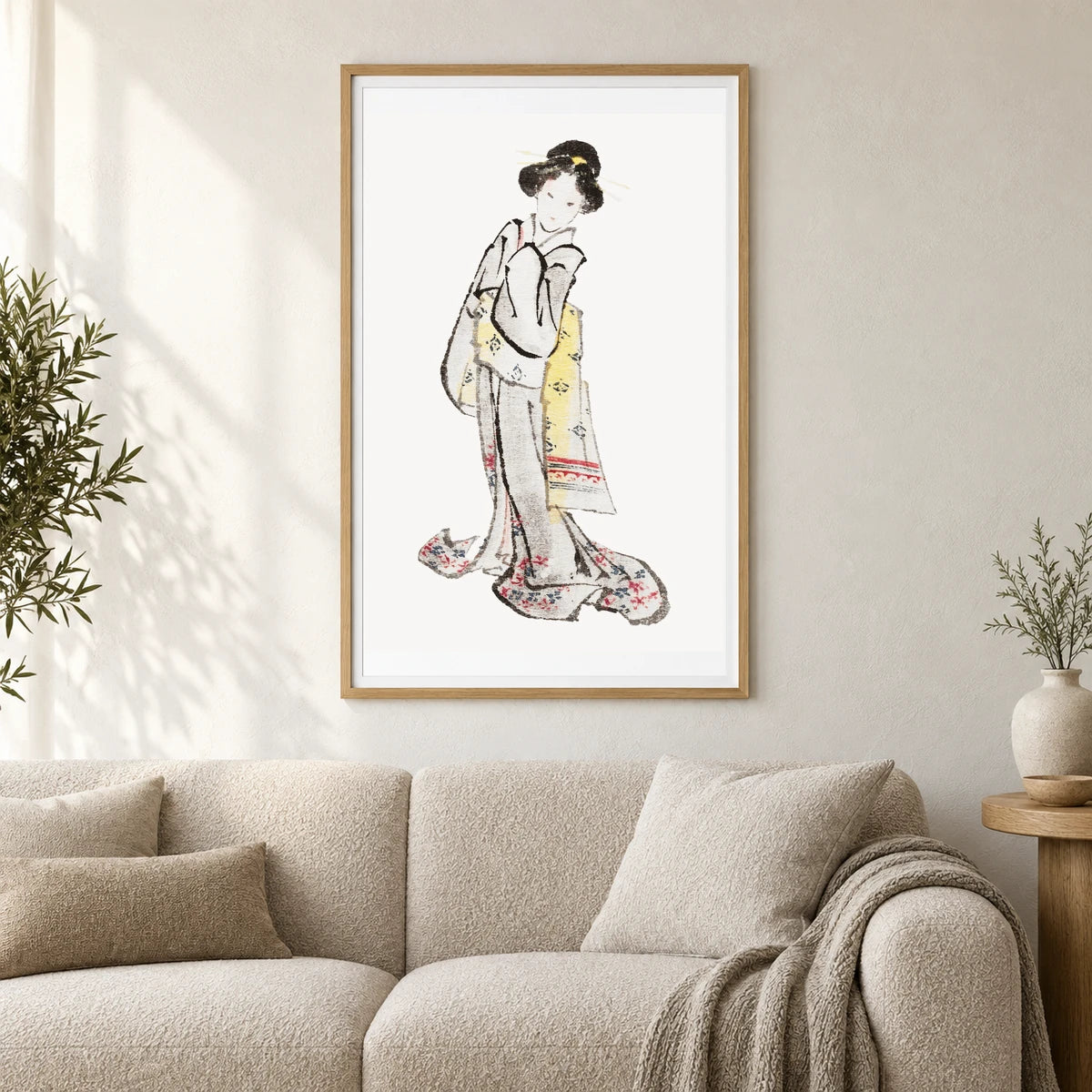 Katsushika Hokusai IV — Katsushika Hokusai shown in a styled interior