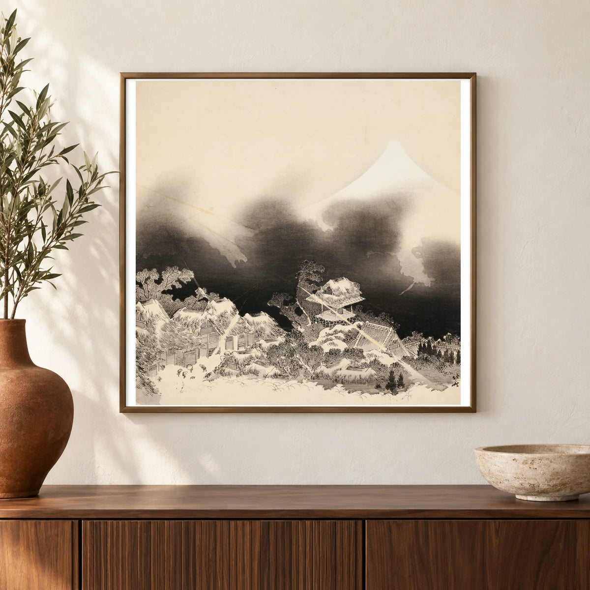 Katsushika Hokusai VI — Katsushika Hokusai shown in a styled interior