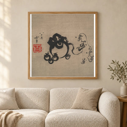 Katsushika Hokusai XI — Katsushika Hokusai shown in a styled interior