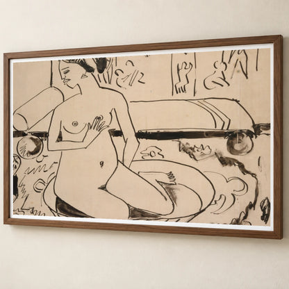 Badende Im Atelier Der Brücke (1910) — Ernst Ludwig Kirchner ernst ludwig kirchner print by SaamCrafts