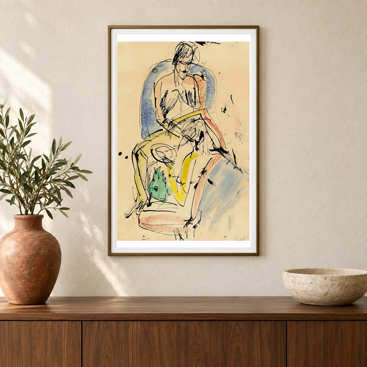 Women’s Siesta (circa 1912) — Ernst Ludwig Kirchner shown in a styled interior