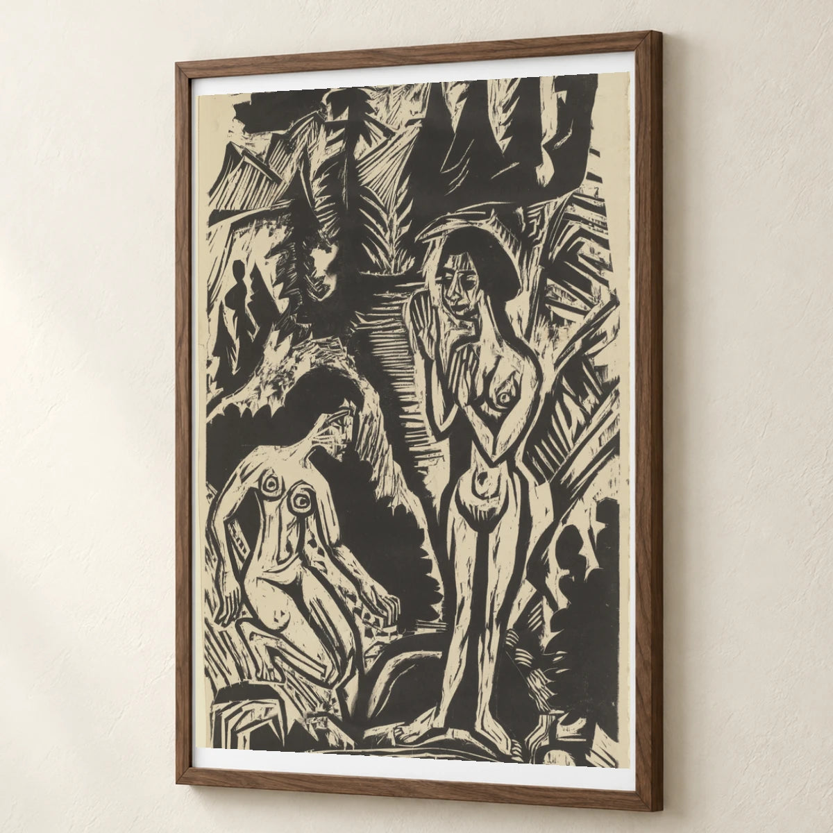 Zwei Badende Frauen Im Felsenbach (1921) — Ernst Ludwig Kirchner ernst ludwig kirchner print by SaamCrafts