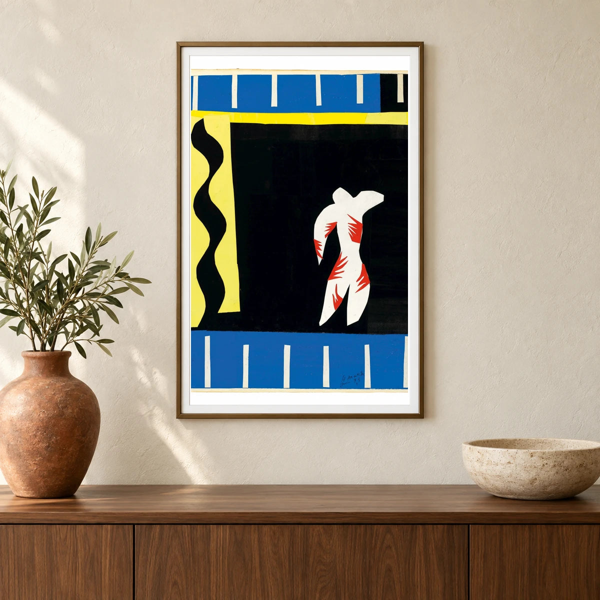 Henri Matisse The Clown 1943 Abstract Expressionism — Henri Matisse shown in a styled interior