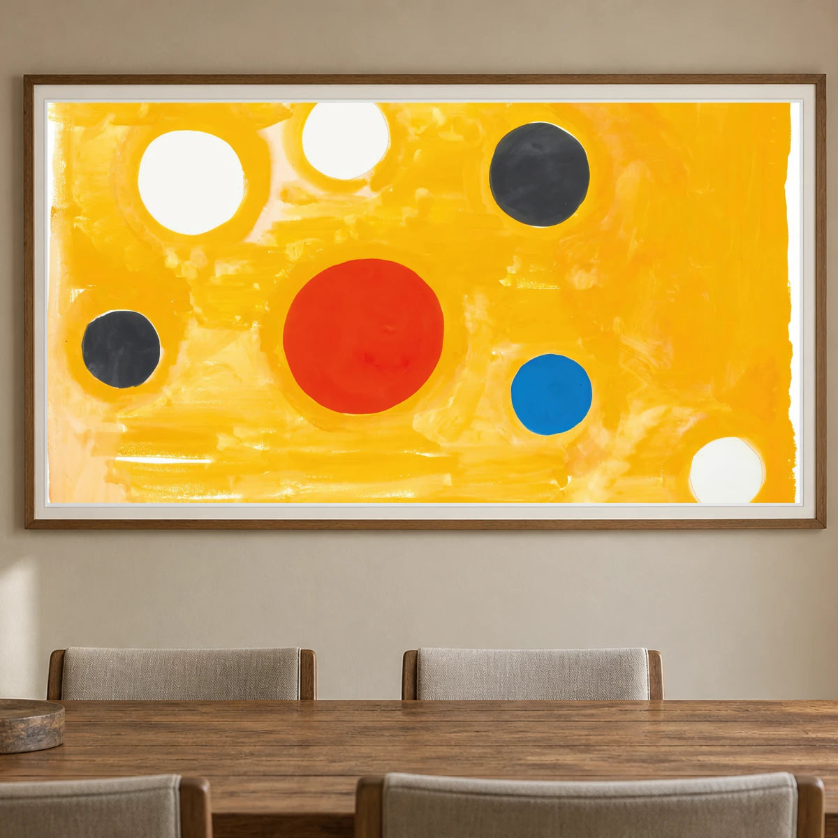 Orbs On Orange (1963) — Modern & Contemporary shown in a styled interior