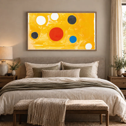 Orbs On Orange (1963) — Modern & Contemporary shown in a styled interior