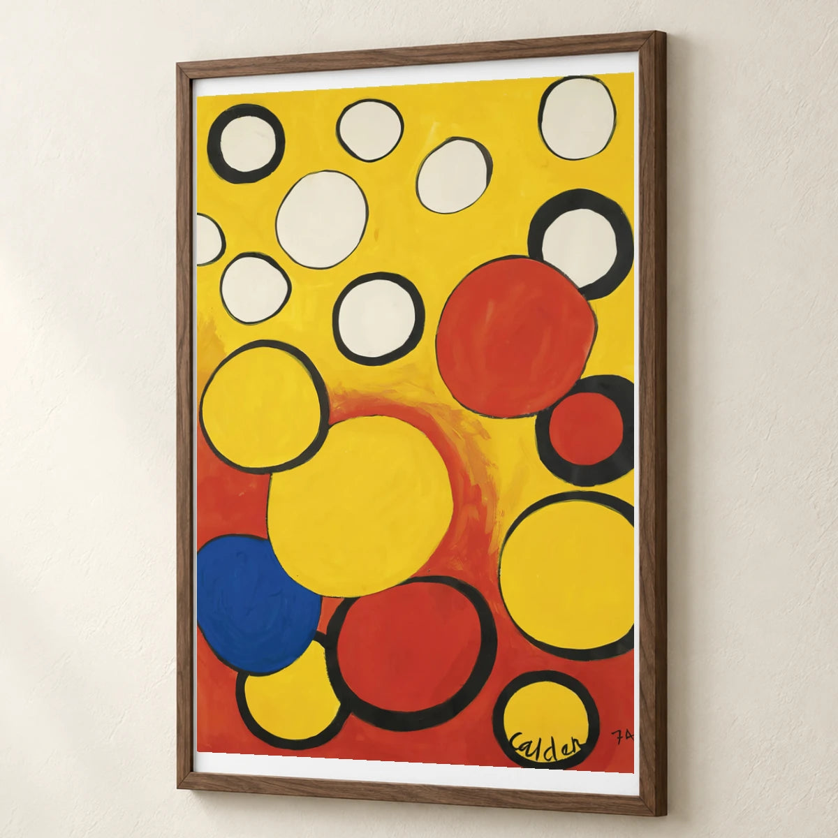 Orbs On Yellow And Red (1974) — Modern & Contemporary modern & contemporary art print by SaamCrafts