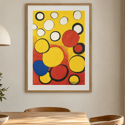 Orbs On Yellow And Red (1974) — Modern & Contemporary shown in a styled interior
