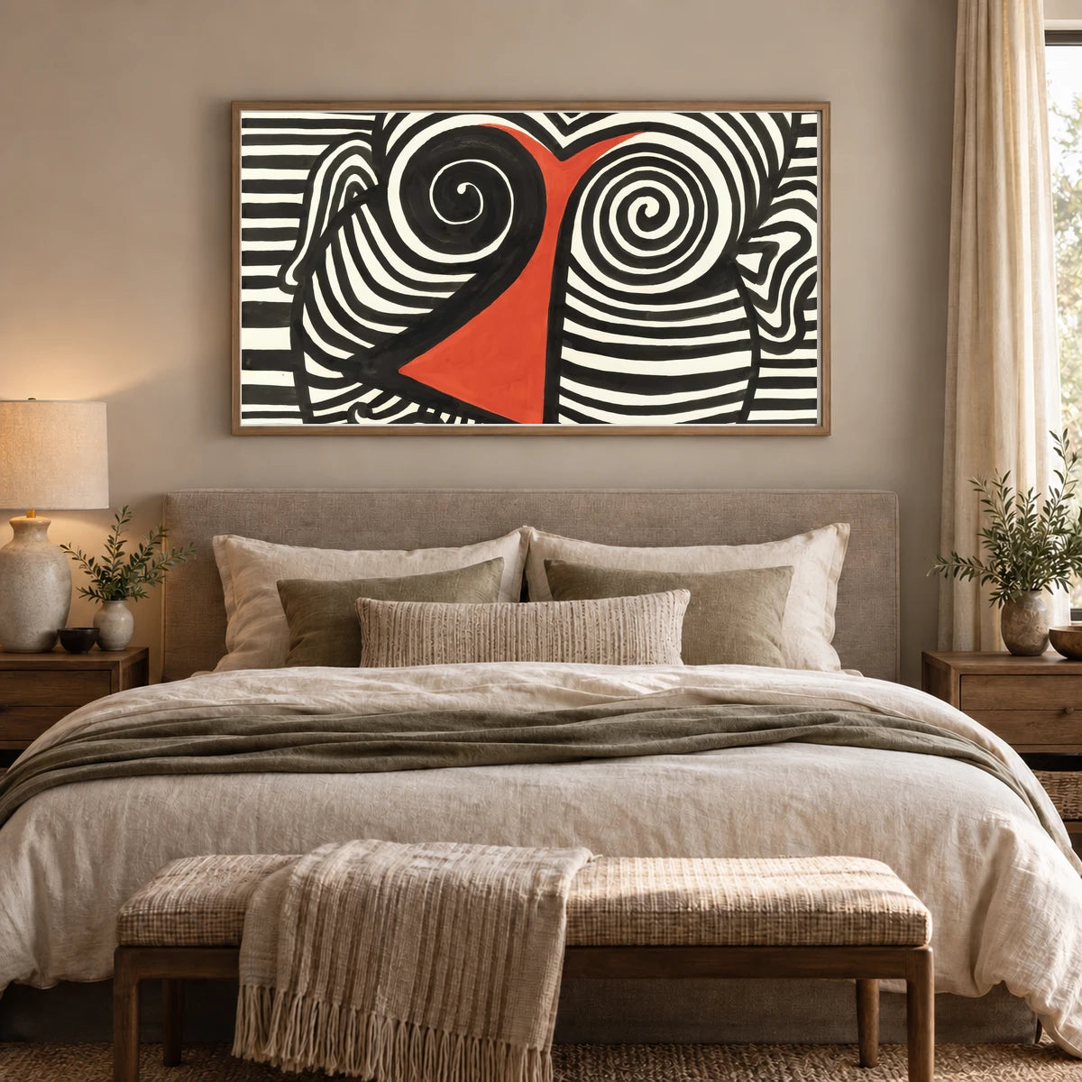 Slanting Red Nose (1969) — Modern & Contemporary shown in a styled interior