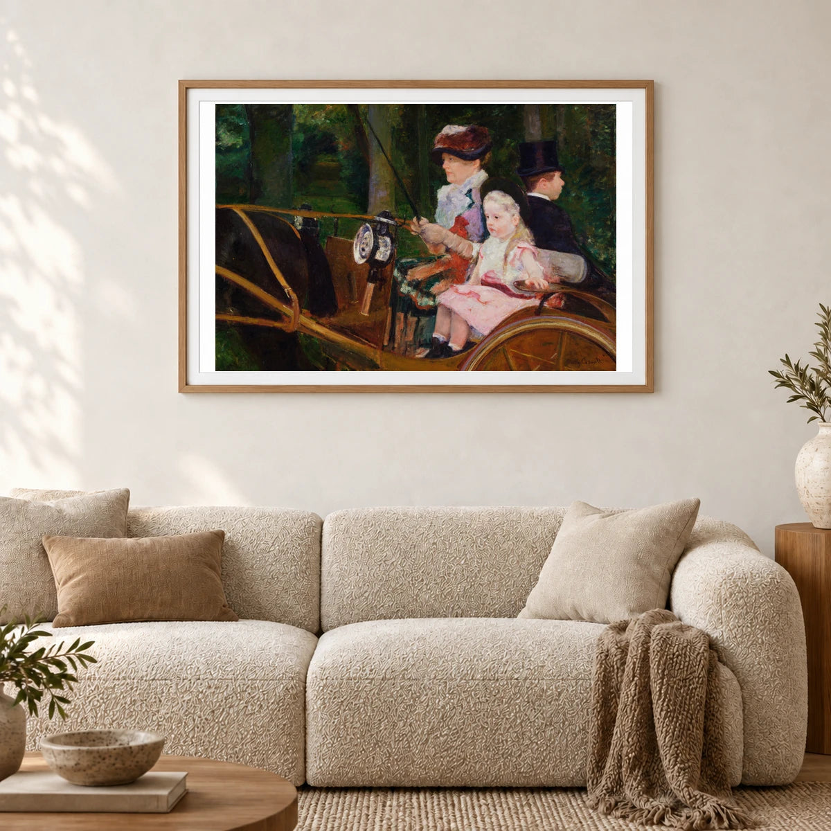 A Woman And A Girl Driving — Modern & Contemporary shown in a styled interior