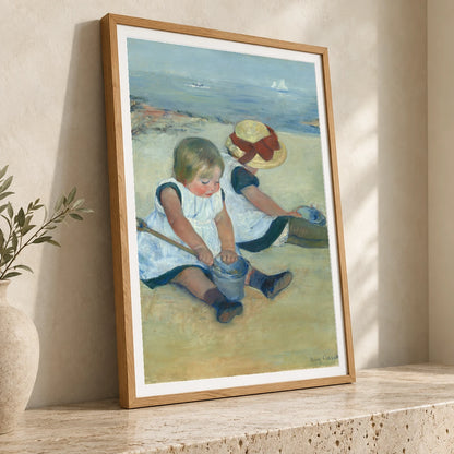 Children Playing On The Beach — Modern & Contemporary modern & contemporary art print by SaamCrafts