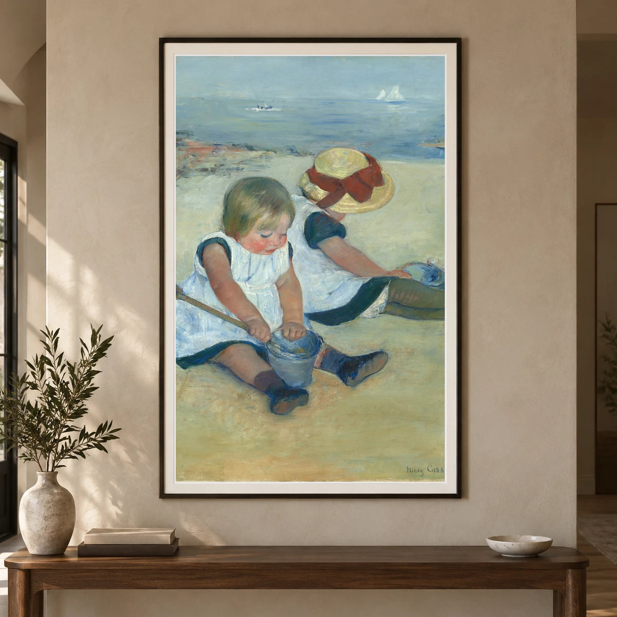 Children Playing On The Beach — Modern & Contemporary shown in a styled interior