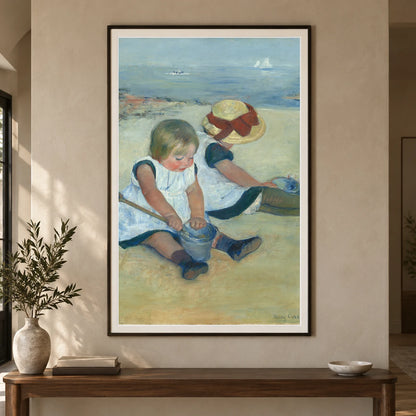 Children Playing On The Beach — Modern & Contemporary shown in a styled interior