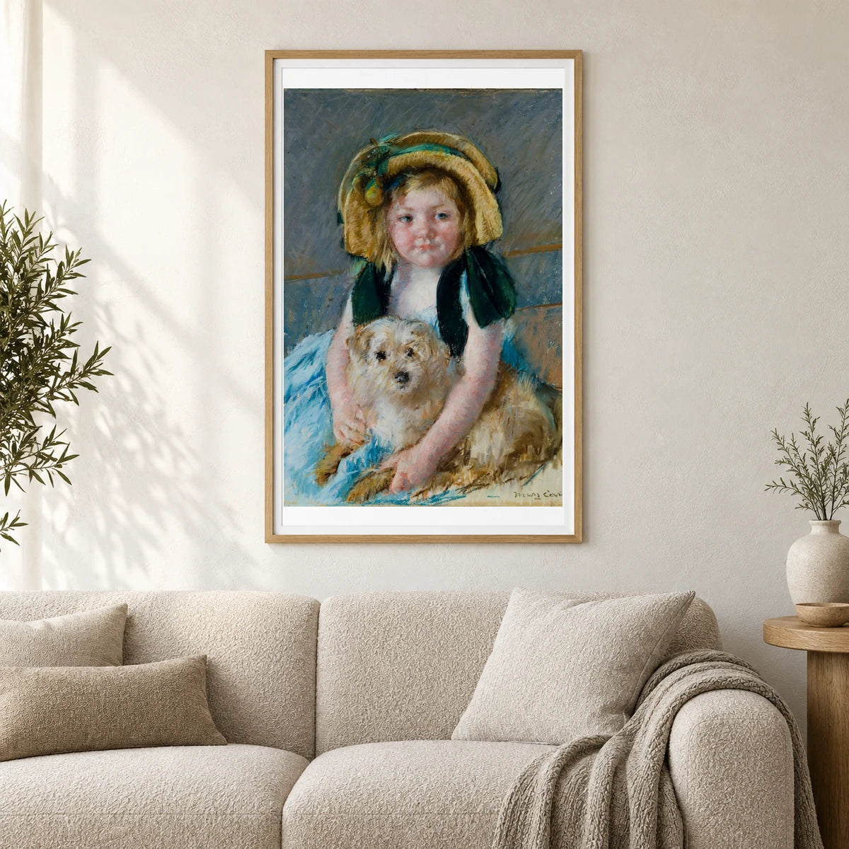 Sara Avec Son Chien (1901) — Modern & Contemporary shown in a styled interior