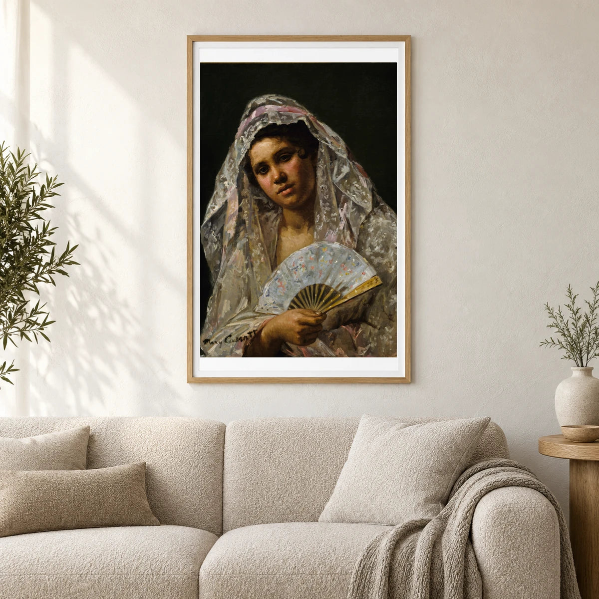 Spanish Dancer Wearing A Lace Mantilla — Modern & Contemporary shown in a styled interior