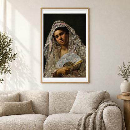 Spanish Dancer Wearing A Lace Mantilla — Modern & Contemporary shown in a styled interior