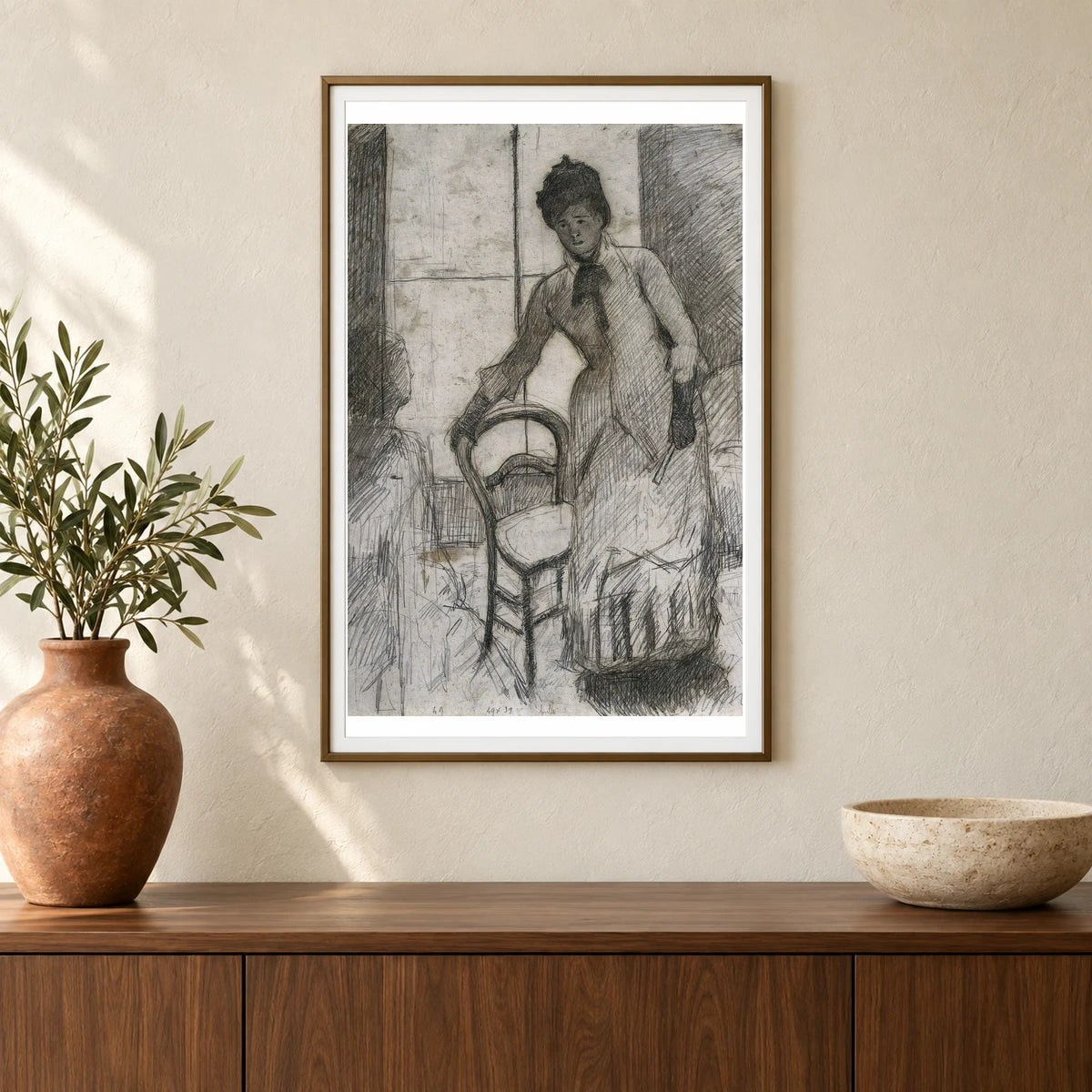 The Visitor (recto) (c. 1881) — Modern & Contemporary shown in a styled interior