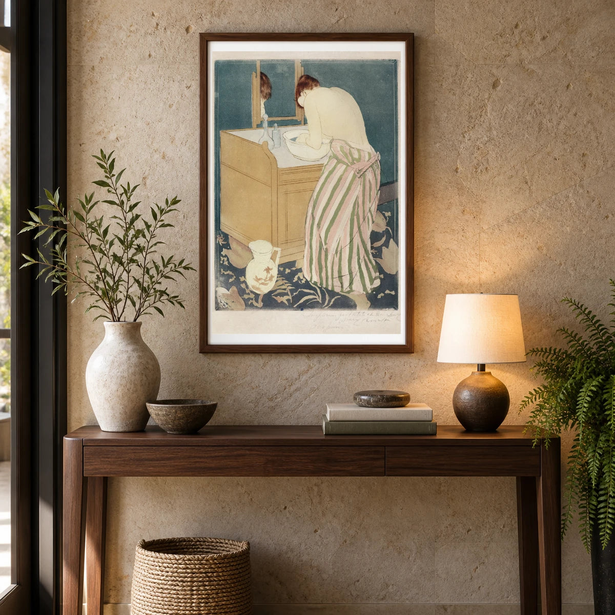 Woman Bathing (1890 1891) — Modern & Contemporary shown in a styled interior