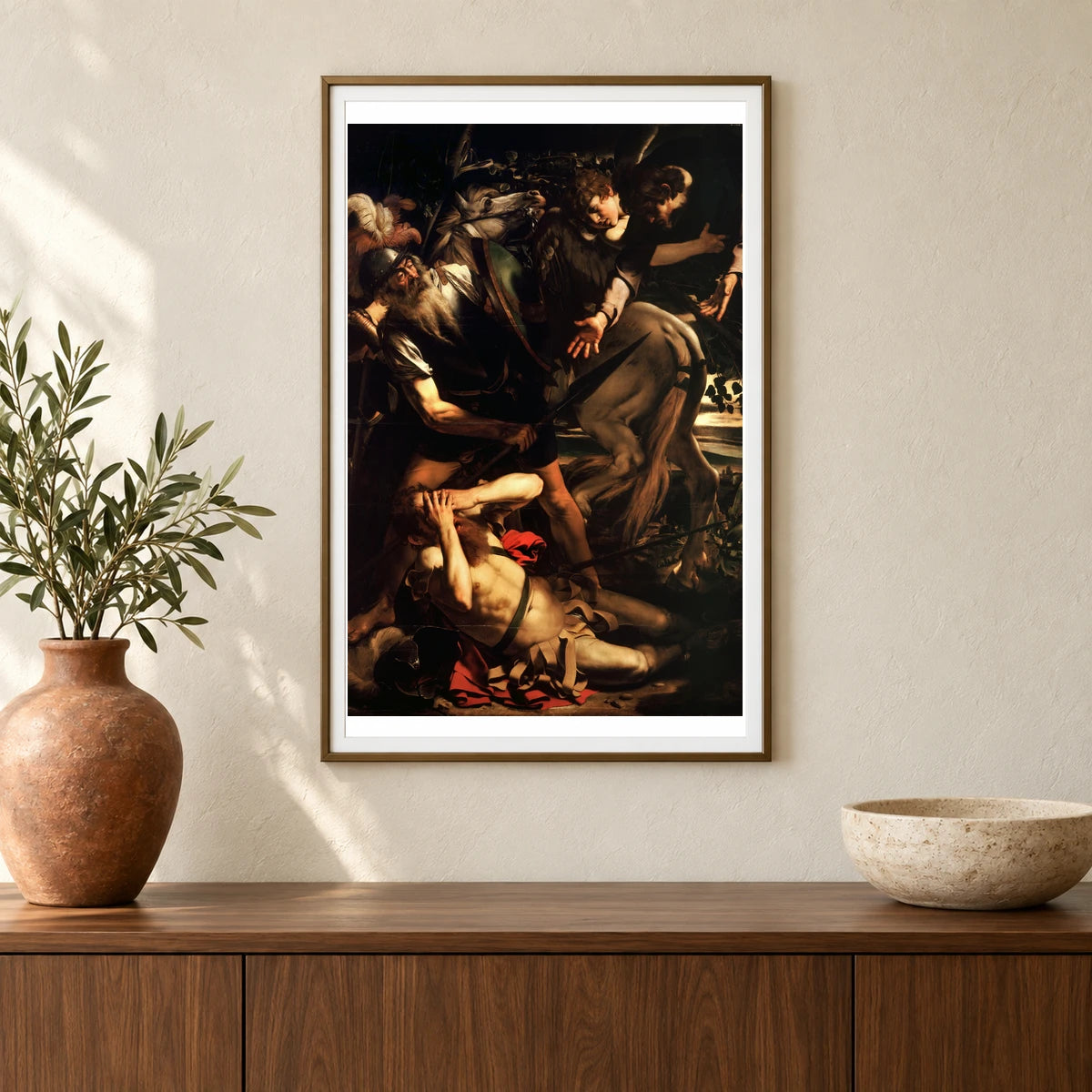 The Conversion Of Saint Paul (ca. 1600) — Modern & Contemporary shown in a styled interior