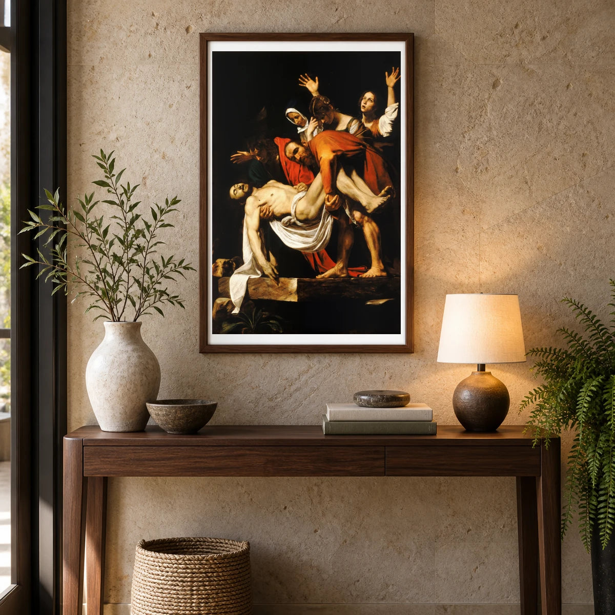 The Entombment Of Christ (1602 1604) — Modern & Contemporary shown in a styled interior