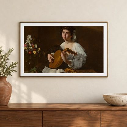 The Lute Player (circa 1595) — Modern & Contemporary shown in a styled interior