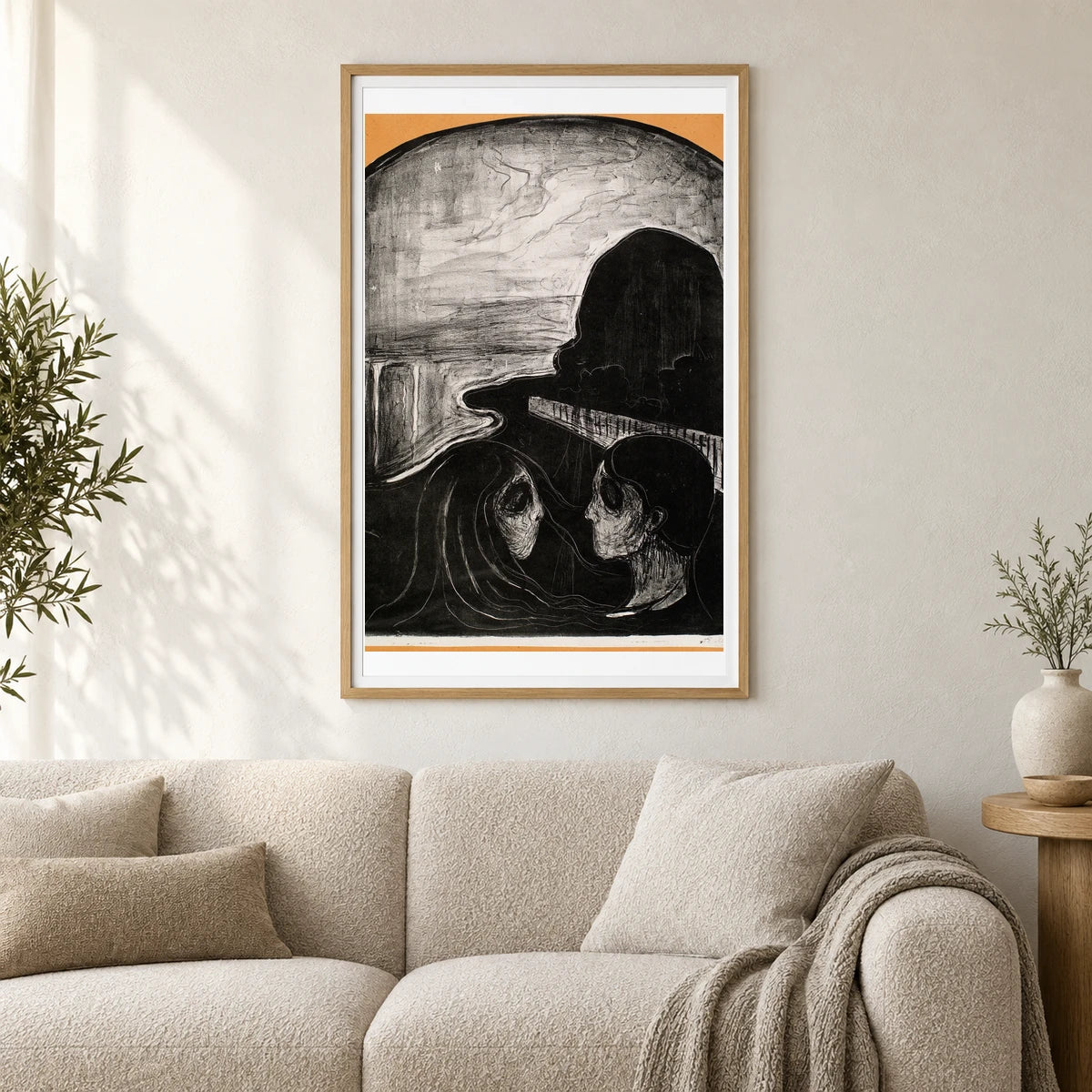 Attraction I (1995) — Edvard Munch shown in a styled interior